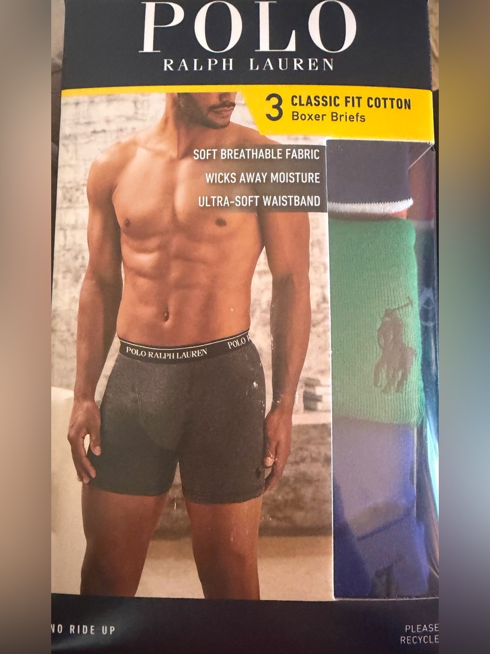 Polo Ralph Lauren 3 Classic Fit Boxer Briefs Mens size M-NWT